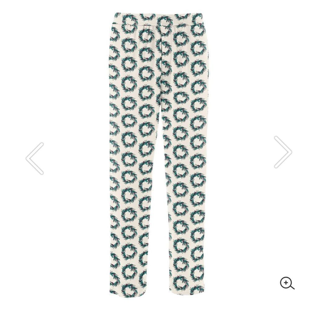 Kickee Pants Wreath print pajama pants size XL